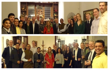 Ambassador Pooja Kapur hosted a beautiful Diwali reception celebrating the Festival of Lights for the representatives of Danish companies in India and Indian companies in Denmark.